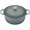 Le Creuset 7.25 Qt. Round Signature Dutch Oven With Stainless Steel Knob | Sea Salt