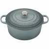 Le Creuset 9 Qt. Round Signature Dutch Oven With Stainless Steel Knob | Sea Salt