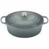 Le Creuset 6.75 Qt. Oval Signature Dutch Oven With Stainless Steel Knob | Sea Salt