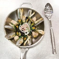 Le Creuset 3.5 Qt. Tri-Ply Stainless Steel Saucier Pan With Lid & Helper Handle -Cookware Sets Sales 2023 s1