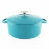 Chantal 3 Qt. Round Cast Iron Dutch Oven | Sea Blue