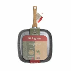 Tognana 11" Square Grill Pan | Stone & Wood Style -Cookware Sets Sales 2023 square3