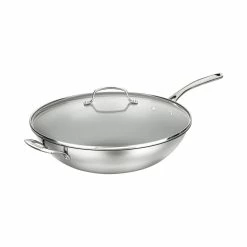 Cuisinart Forever Stainless Nonstick Stir Fry Pan With Helper Handle & Cover | 14"