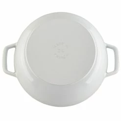 Staub 3.75 Qt. Essential French Oven | White -Cookware Sets Sales 2023 staub cast iron 4 qt essential f 2
