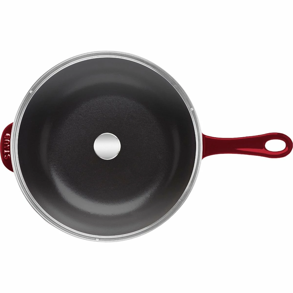 Staub 2.9 Qt Cast Iron Daily Pan | Grenadine 4 Staub 2.9 Qt Cast Iron Daily Pan | Grenadine - Image 4