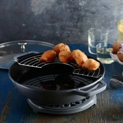 Staub 4.5 Qt. Perfect Frying Pan | Graphite Grey -Cookware Sets Sales 2023 staub perfect pan1