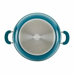 Rachael Ray 8-Piece Enameled Stacking Cookware Set | Teal Shimmer -Cookware Sets Sales 2023 teal7