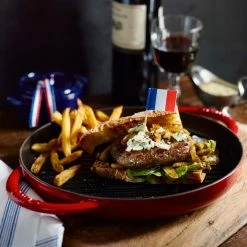 Staub 10" Cast Iron Pure Grill Pan | Cherry Red -Cookware Sets Sales 2023 untitled 8 2