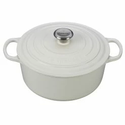 Le Creuset 10-Piece Signature Cookware Set With Stainless Steel Knobs | White -Cookware Sets Sales 2023 white fo