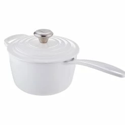 Le Creuset 10-Piece Signature Cookware Set With Stainless Steel Knobs | White -Cookware Sets Sales 2023 white sp